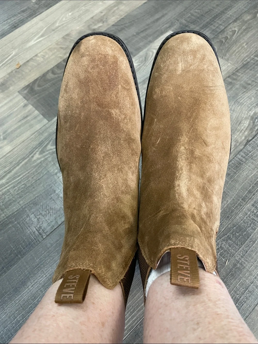 Steve Madden Men's Tan Suede Chukka Chelsea Boot
